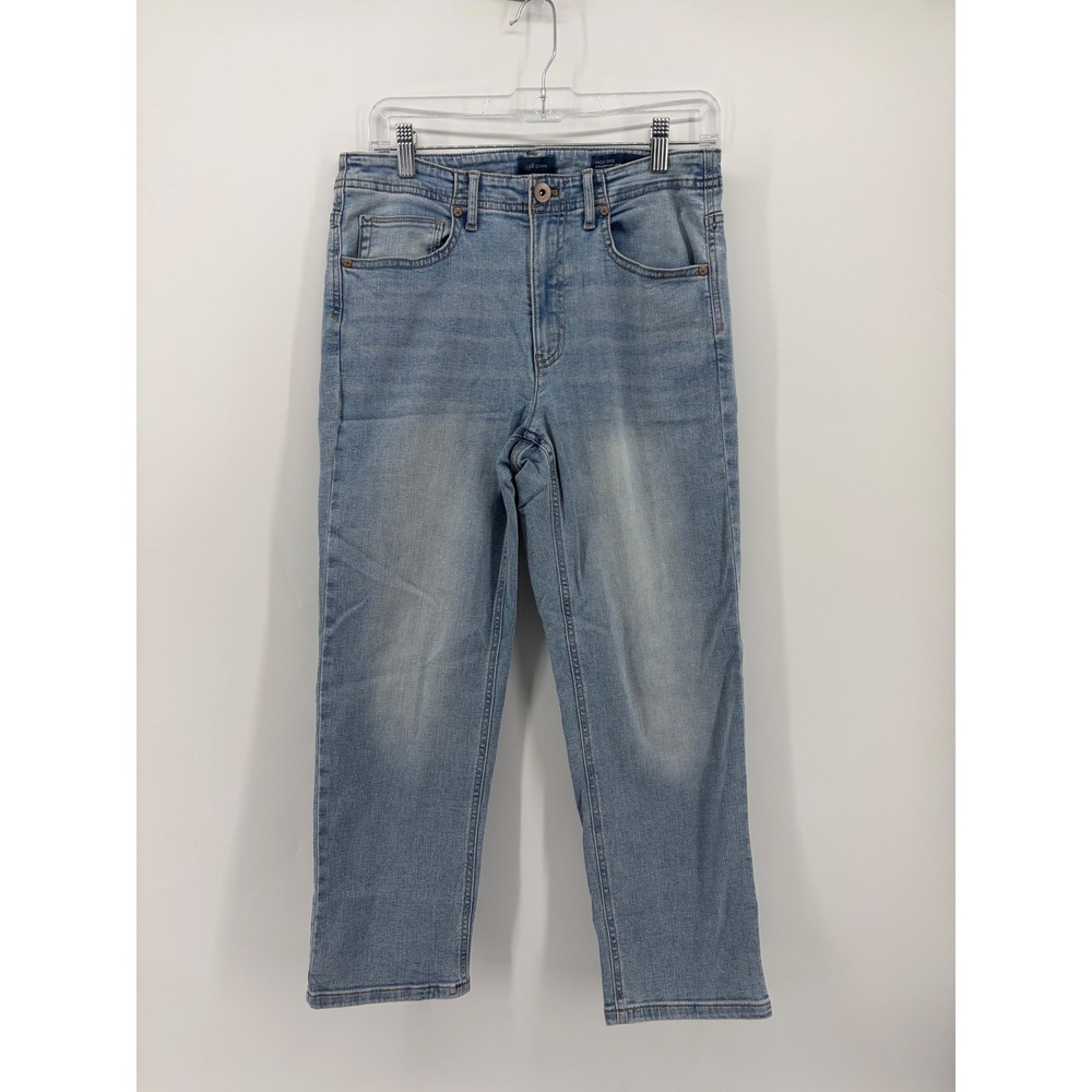 J. Jill Womens 6 Light Wash Straight Leg Crop High Rise Stretch Denim Jeans